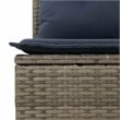 Bowery Hill Contemporary Weather-Resistant Poly Rattan Garden Sofa in Gray
