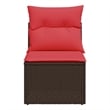 Bowery Hill Contemporary Weather-Resistant Poly Rattan Garden Sofa in Brown