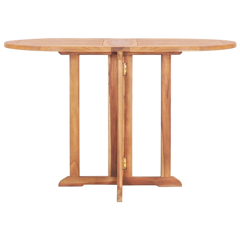 Bowery Hill Solid Teak Wood Medium Outdoor Dining Set in Natural Teak