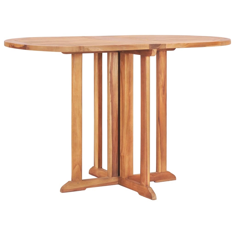 Bowery Hill Solid Teak Wood Medium Outdoor Dining Set in Natural Teak
