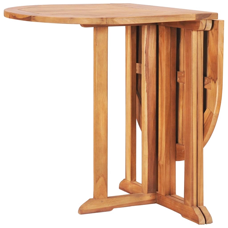 Bowery Hill Solid Teak Wood Medium Outdoor Dining Set in Natural Teak