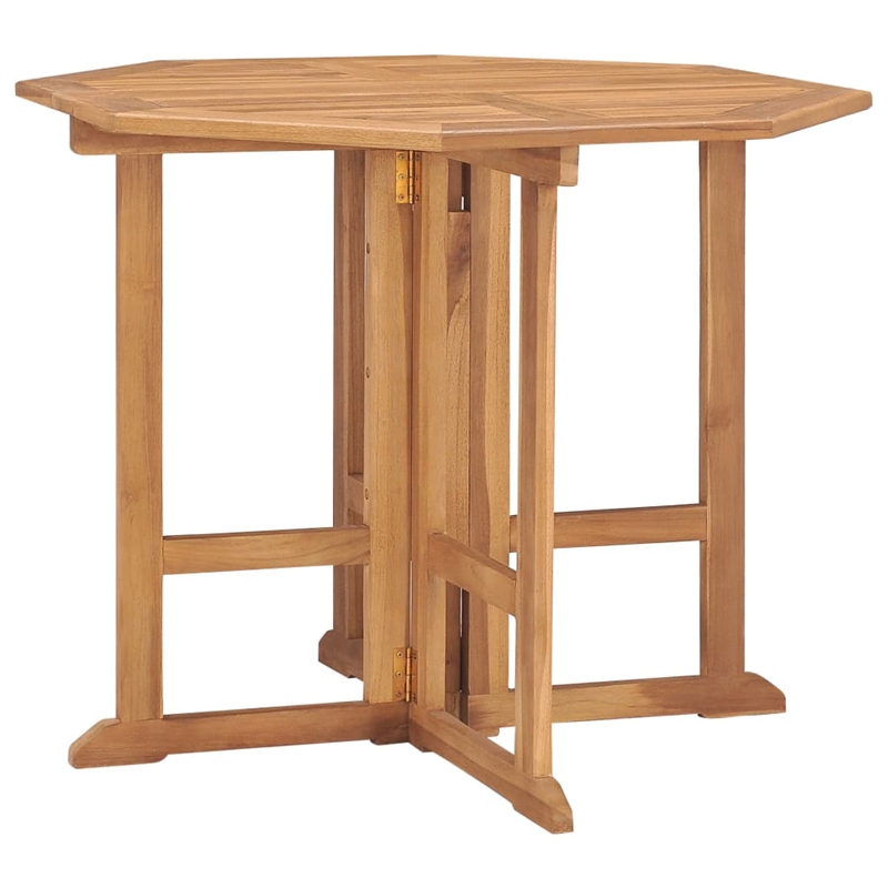 Bowery Hill Solid Teak Wood Medium Outdoor Dining Set in Teak Wood