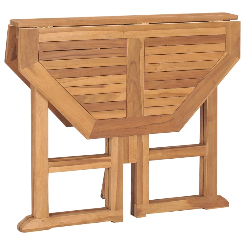 Bowery Hill Solid Teak Wood Medium Outdoor Dining Set in Teak Wood