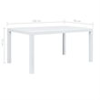 Bowery Hill 7 Piece Durable Outdoor Dining Set in White Plastic