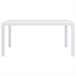 Bowery Hill 7 Piece Durable Outdoor Dining Set in White Plastic