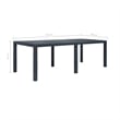 Bowery Hill Large Plastic & Polyester Outdoor Dining Set in Anthracite
