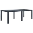 Bowery Hill Large Plastic & Polyester Outdoor Dining Set in Anthracite
