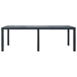 Bowery Hill Large Plastic & Polyester Outdoor Dining Set in Anthracite