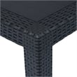 Bowery Hill Large Plastic & Polyester Outdoor Dining Set in Anthracite