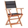 Bowery Hill 9 Piece Patio Dining Set Solid Eucalyptus Wood and Textilene