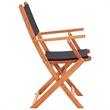 Bowery Hill 9 Piece Patio Dining Set Solid Eucalyptus Wood and Textilene