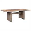 Bowery Hill Contemporary Outdoor Dining Set in Brown and Dark Gray