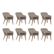 Bowery Hill Contemporary Outdoor Dining Set in Brown and Dark Gray