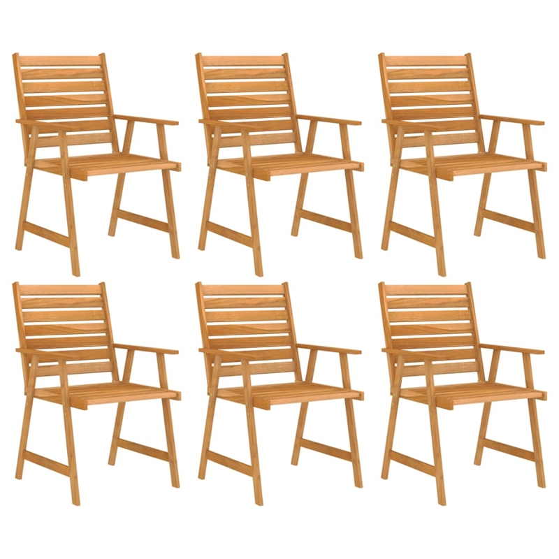 Bowery Hill Contemporary Outdoor Dining Set Solid Acacia Wood Medium