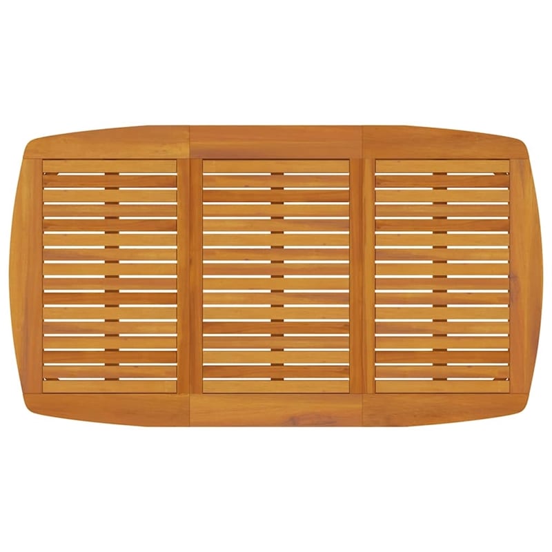 Bowery Hill Solid Acacia Wood Standard Durable Garden Dining Set Natural/Brown