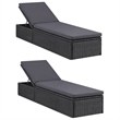 Bowery Hill Dining Set in Black PE Rattan Large Stackable Dining Set
