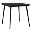 Bowery Hill Cotton Rope/Powder-Coated Steel/Tempered Glass Dining Set in Black