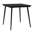 Bowery Hill Cotton Rope/Powder-Coated Steel/Tempered Glass Dining Set in Black