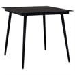 Bowery Hill Cotton Rope/Powder-Coated Steel/Tempered Glass Dining Set in Black