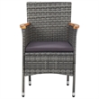 Bowery Hill Contemporary Weather-Resistant Dining Set in Gray and Brown