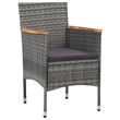 Bowery Hill Contemporary 5 Piece Dining Set in Gray and Brown