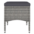 Bowery Hill Contemporary Powder-Coated 5 Piece Garden Dining Set in Gray