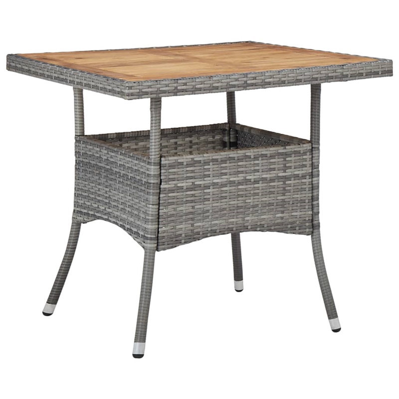Bowery Hill Contemporary Weather-Resistant 5 Piece Garden Dining Set in Gray