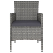Bowery Hill Contemporary Weather-Resistant 5 Piece Garden Dining Set in Gray
