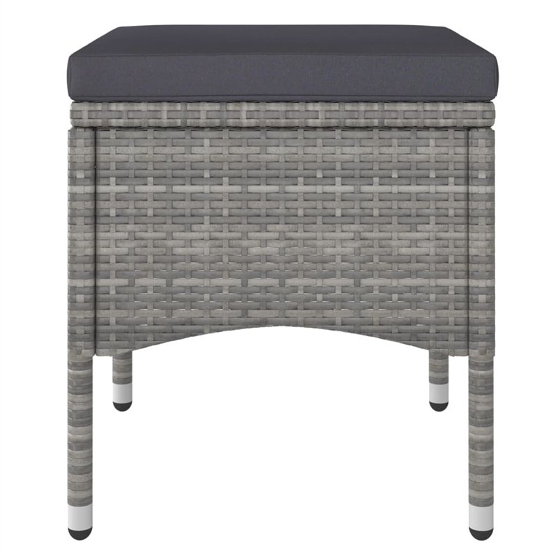 Bowery Hill Contemporary Weather-Resistant 5 Piece Garden Dining Set in Gray