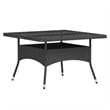 Bowery Hill Contemporary Weather-Resistant Garden Dining Set in Black