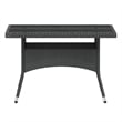 Bowery Hill Contemporary Weather-Resistant Garden Dining Set in Black