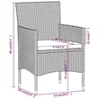 Bowery Hill Contemporary Weather-Resistant Garden Dining Set in Black