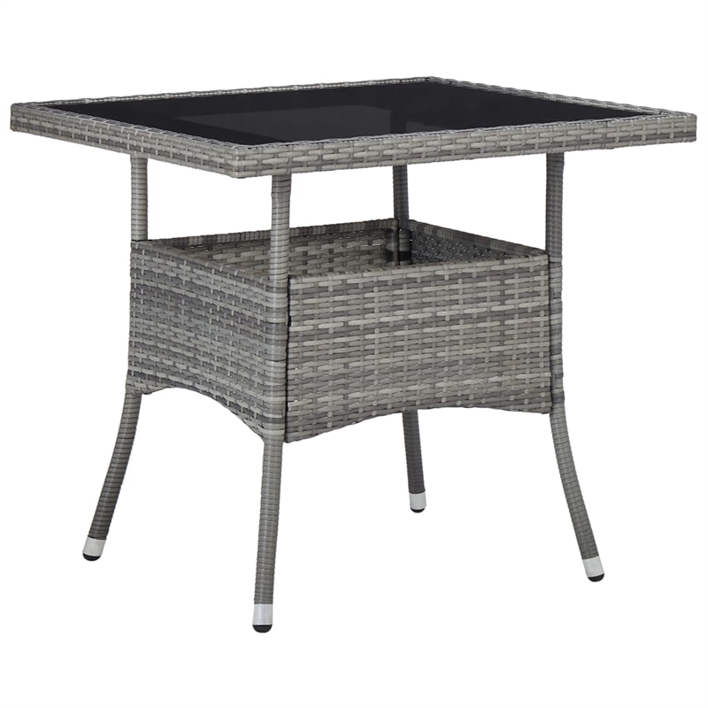 Bowery Hill Contemporary Weather-Resistant 5 Piece Garden Dining Set in Gray
