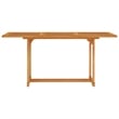 Bowery Hill Solid Teak Wood Large Stackable Garden Dining Set in Warm Brown