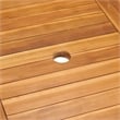 Bowery Hill Solid Teak Wood Large Stackable Garden Dining Set in Warm Brown