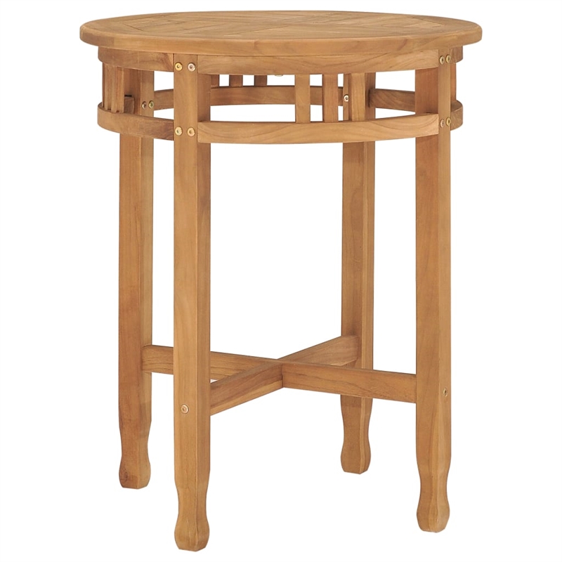 Bowery Hill Solid Teak Wood Durable Garden Dining Set in Natural Teak