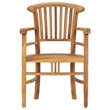 Bowery Hill Solid Teak Wood Durable Garden Dining Set in Natural Teak