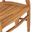 Bowery Hill Solid Teak Wood Durable Garden Dining Set in Natural Teak