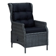 Bowery Hill Contemporary 9 Piece Garden Outdoor Dining Set in Dark Gray