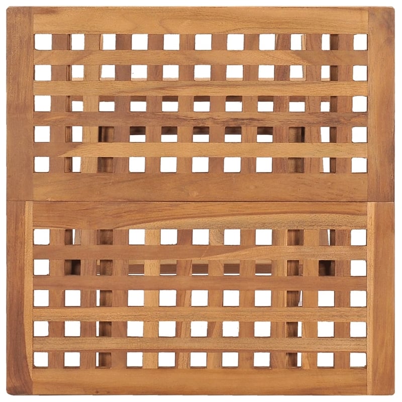 Bowery Hill Fine Sanded Teak HardWood/Polyester Outdoor Dining Set Gray