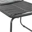 Bowery Hill PVC Rattan Compact Lightweight Dining Set in Black