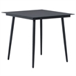 Bowery Hill PVC Rattan/Powder-Coated Steel/Glass Dining Set in Black