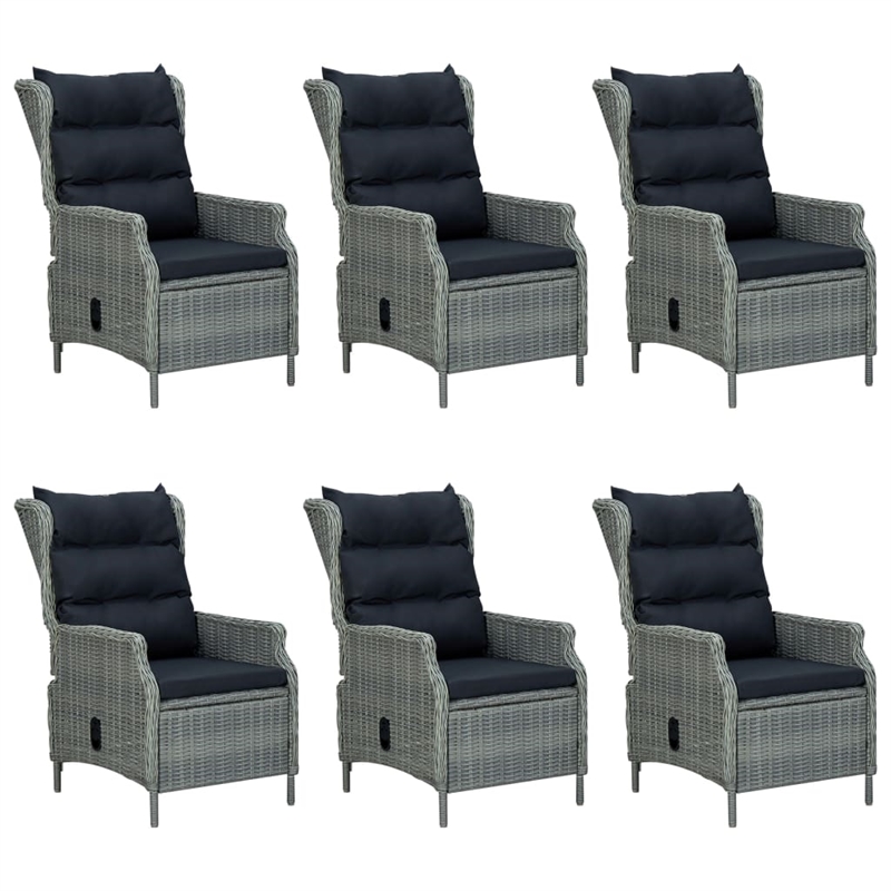 Bowery Hill Contemporary Outdoor Dining Set in Light Gray/Black