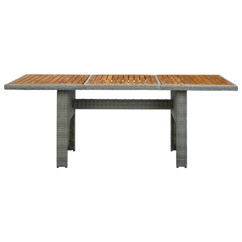 Bowery Hill Contemporary Patio Dining Set in Light Gray/Black
