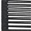 Bowery Hill Powder-Coated Steel/Glass/Cotton Rope Garden Dining Set in Black