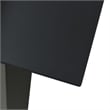 Bowery Hill Powder-Coated Steel/Glass/Cotton Rope Garden Dining Set in Black