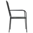 Bowery Hill Powder-Coated Steel/Glass/Cotton Rope Garden Dining Set in Black
