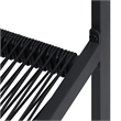 Bowery Hill Contemporary 3 Piece Powder-Coated Steel Dining Set in Black