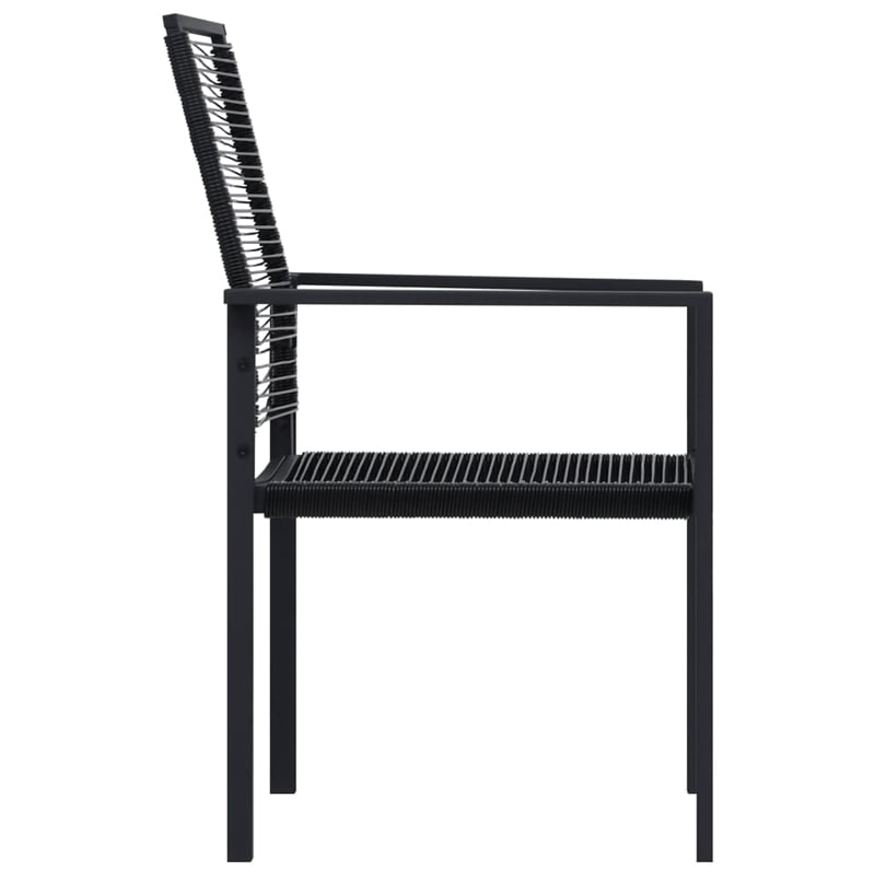 Bowery Hill Dining Set in Black Glass Large Durable Garden Dining Set