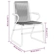 Bowery Hill Contemporary Powder-Coated Garden Dining Set in Black